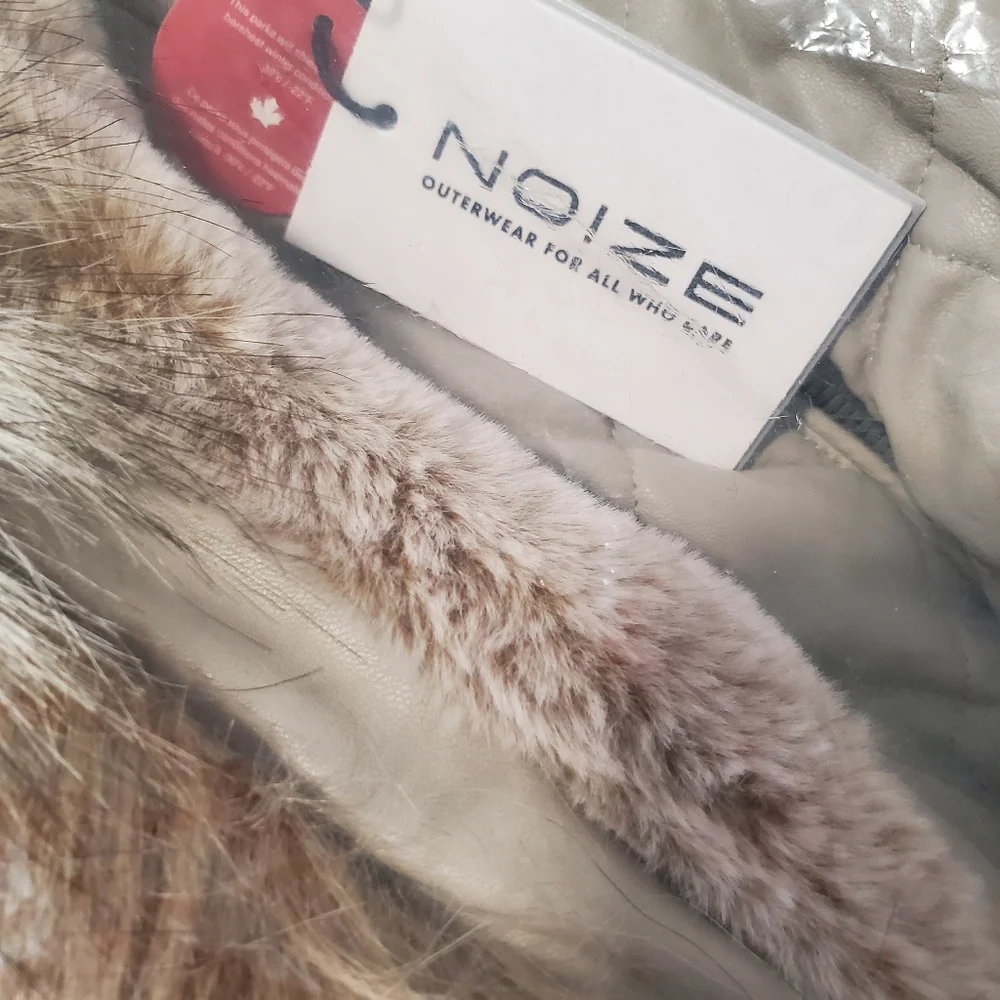 Noize Beige Faux Fur Trimmed Jacket - Picture 2 of 10